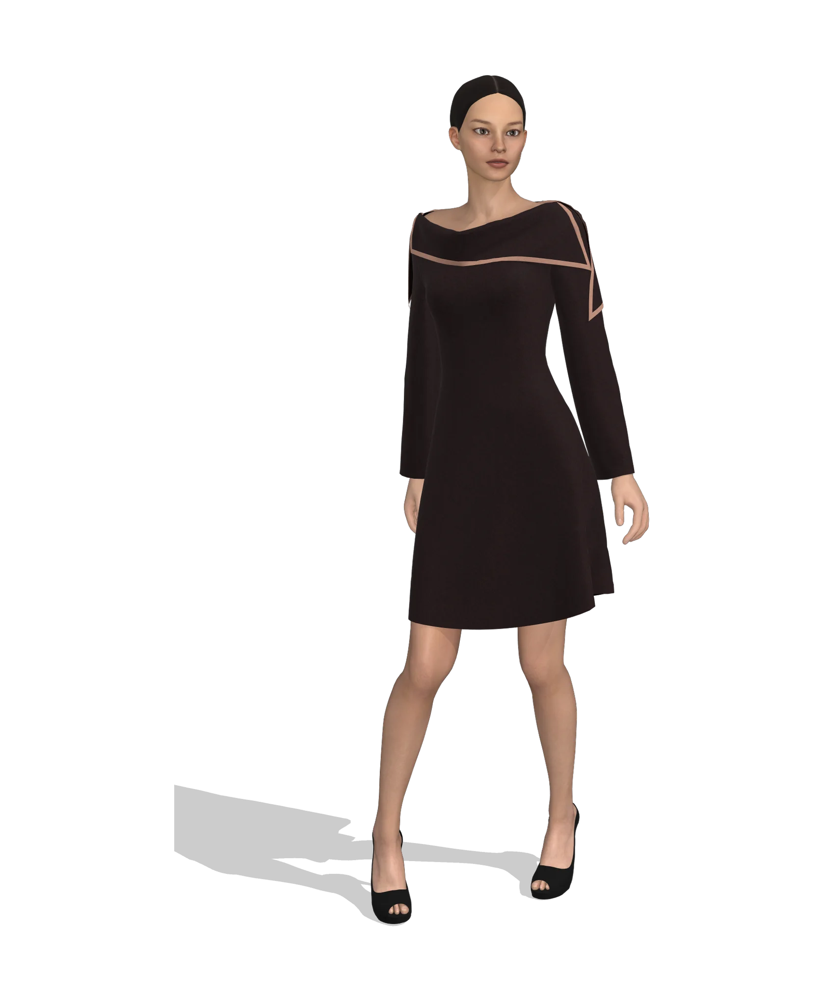 KDscion p26 full sleeve a-line dress